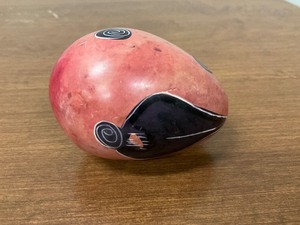 lot 120 image: Hand Crafted in Kenya Carved and Etched Soap Stone Egg