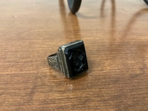 lot 136 image: Vintage Sterling Roman Solider Ring