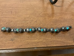 lot 137 image: Silver & Turquoise Bracelet