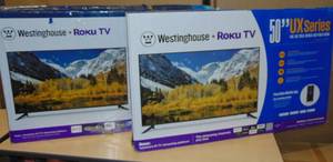 lot 6 image: 2 TVS 50 Westinghouse WR5OUT4212 VIZIO V-Series 50 4K UHD LED Smart TV, Bluetooth Capable, with Dolby Vision HDR HDR10 HLG, DTS Virtual X, WiFi VRR and IQ Active (V4K50C-0809)