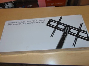 lot 37A image: Universal Swivel Table Top TV Stand - 32 - 60