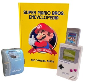 lot 22 image: Classic Nintendo Game Boy with Super Mario Land, Official Super Mario Bros. Encyclopedia, Sony Walkman FMAM