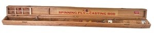 lot 59 image: Vintage Frank Hacking Bamboo Fly & Casting Fishing Rod in Original Wooden Case