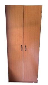 lot 86 image: Wooden Storage Cabinet with Multiple Shelves