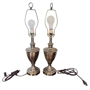 lot 102 image: Pair of Brass 24 Table Lamps