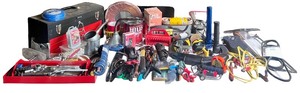 lot 127 image: Extensive Tool & Hardware Collection with Toolbox
