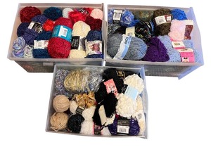 lot 245 image: Lot of Mixed Yarn in Assorted Colors and Textures