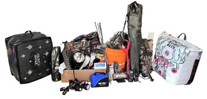 lot 258 image: Comprehensive Hunting Gear with Targets and Camouflage