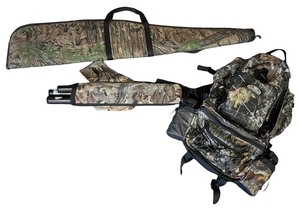 lot 260 image: Set of Camouflage Hunting Gear Backpack and Gun Cases