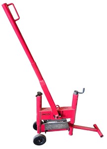 lot 38 image: Tool Shop Red Brick Cutter with Manual Lever and Wheels