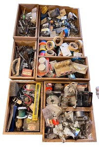lot 170 image: Assorted Hardware Collection Including Handcrafted Wooden Storage Boxes