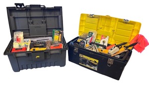 lot 176 image: Two Toolboxes with Assorted Hand Tools and Accessories