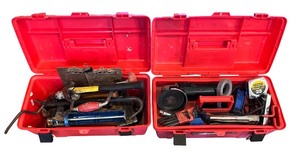 lot 178 image: Set of 2 Toolboxes with Assorted Hand Tools and Accessories