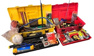 lot 180 image: Set of 2 Toolboxes with Hand Tools and Accessories