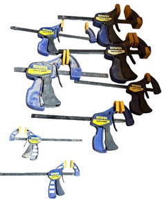 lot 187 image: Set of 8 Irwin Quick-Grip Clamps Assorted Sizes