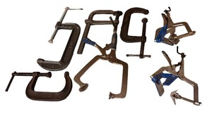 lot 192 image: Collection of 9 Assorted Metal Clamps