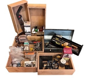 lot 199 image: Comprehensive Lot of Assorted Hand Tools and Hardware