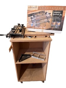 lot 202 image: Rockler Complete Dovetail Jig with Wood Storage Stand