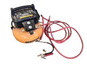 lot 204 image: Bostitch 6-Gallon Air Compressor with Hose and Accessories