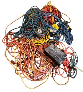lot 216 image: Lot of Assorted Extension Cords and Power Strips