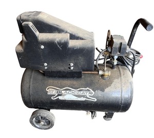lot 229 image: Black Cat Air Compressor with Hose Attachments