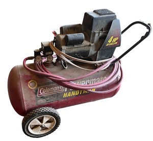 lot 230 image: Coleman Powermate 4 HP 20 Gallon Air Compressor