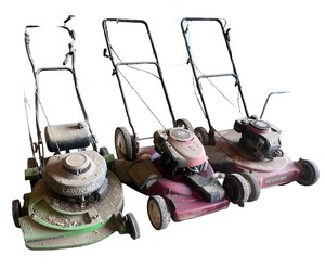 lot 240 image: Lot of 3 Used Lawn Mowers with Various Brands