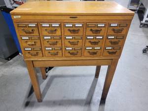Wooden Card Catalogue (562649) Ramington Rand Library Bureau Div.