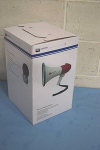 lot 45 image: MG Electronics (AudioVox) PGM-25 Handheld Megaphone  Bullhorn with 25-Watt Built-in Siren Alert