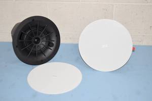 lot 65 image: PAIR of Biamp Desono C-IC6 2-Way 6.5 Low-Profile Pro Audio In-Ceiling Loudspeakers  Speakers