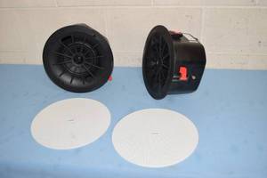 lot 66 image: PAIR of Biamp Desono C-IC6 2-Way 6.5 Low-Profile Pro Audio In-Ceiling Loudspeakers  Speakers