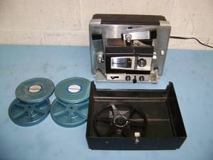 lot 124 image: Vintage Bell & Howell AutoLoad Super 8  8mm Film  Filmstrip Reel-to-Reel Projector - Rare with Original Box
