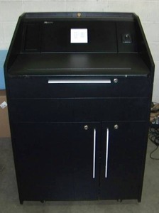 lot 137 image: Middle Atlantic, L-5 Series, AV Ready Executive Lectern  Podium with MANY Built-In Input Panels, Media Rack, Shelf & Drawer