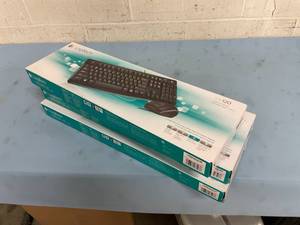 lot 149 image: Lot of 3 - New in Box - Logitech MK120 USB Computer Keyboard & Mouse Combo Systems