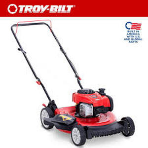 lot 11 image: Troy-Bilt 21 in. 140 cc Briggs and Stratton Gas Walk Behind Push Lawn Mower with Mulching Kit Included  Customer Returns See Pictures