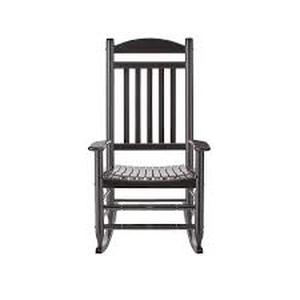 lot 18 image: Hampton Bay Patio Black Wood Outdoor Rocking Chair Customer Returns See Pictures
