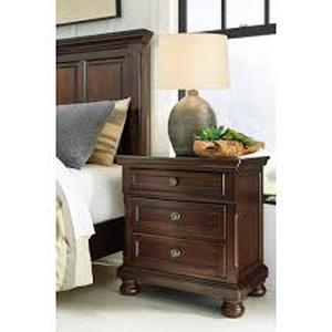 lot 22 image: Signature DESIGN BY ASHLEY Porter Brown 2-Drawers 28.75 in. W Nightstand   Customer Returns See Pictures