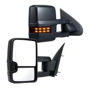 lot 43 image: VEVOR Towing Mirrors Pair Set forChevrolet Silverado (2014-2021)GMC Heating Defrost Manual Controlling Black Customer Returns See Pictures
