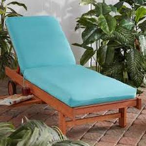 lot 66 image: Lot of Greendale Home Fashions 23 in. x 73 in. Outdoor Chaise Lounge Cushion in Teal Customer Returns See Pictures