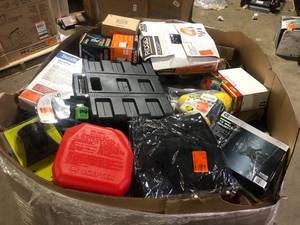 lot 48 image: Gaylord of Assorted Tools, Hardware and General Merchandise Various Models and Conditions Customer Returns See Pictures