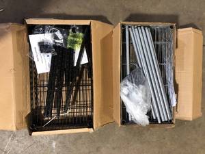 lot 52 image: Lot of Assorted Heavy Duty Steel Freestanding Garage Storage Unit  Customer Returns See Pictures