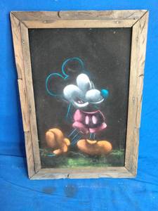 Vintage Micky Mouse Felt Painting