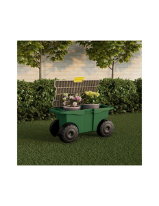lot 79 image: Nature Spring Rolling Garden Cart with Seat