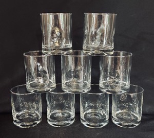 lot 148 image: Libbey Crisa Impressions Low Ball Glasses