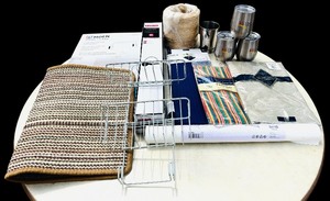 lot 54 image: Grouping of Kitchen and Bathroom Items including Towel Bar (Delta), Home Care Low Profile Tub Safety Bar (Moen) and More