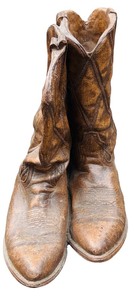 lot 50 image: Fun Resin Cowboy Boots Decorative Planter