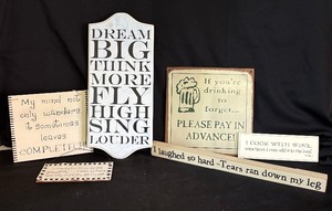 lot 233 image: Inspirational and Humorous Plaques