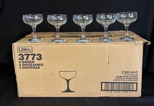 lot 335A image: Libbey Embassy Champagne Stemware