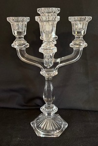 lot 236 image: Elegant Four Arm Crystal Candelabra