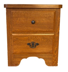 lot 243 image: Perdue Woodworks Cottage 2-Drawer Nightstand